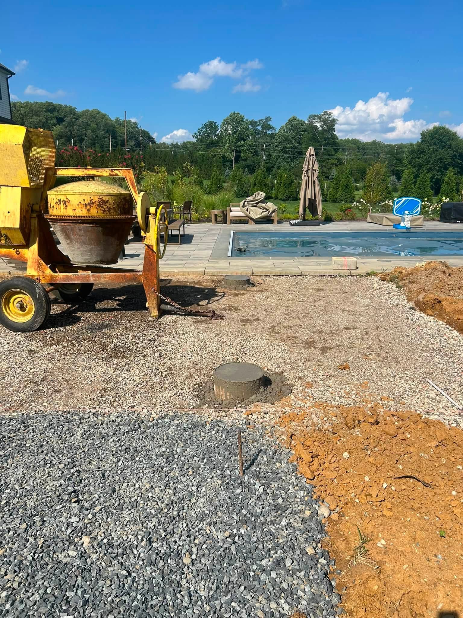 Pool + patio construction